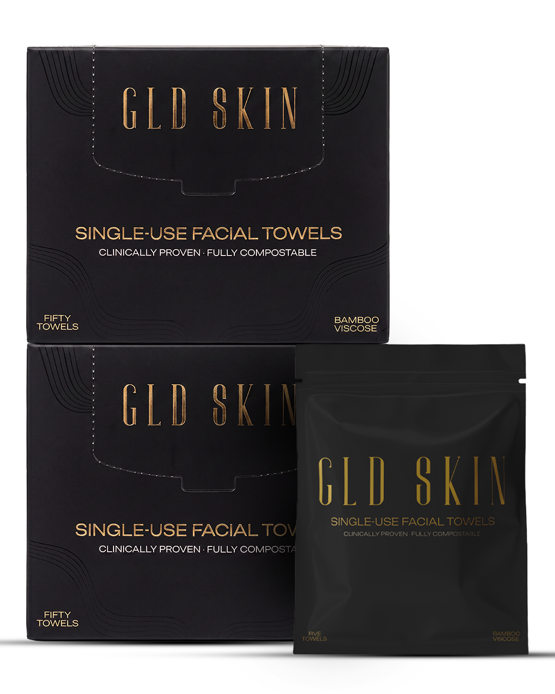 Single use face towels — Golden Bundle